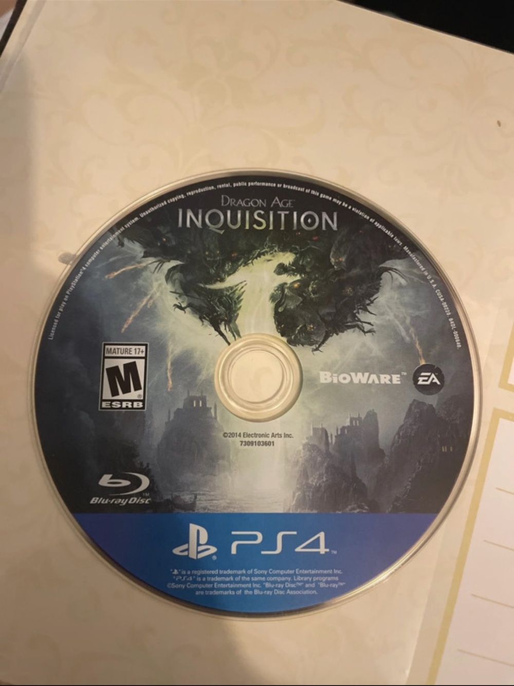 Dragon Age: Inquisition PS4 Game Disc by - Blue